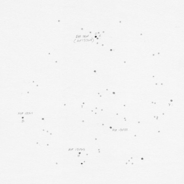 Eta Persei Sketching Cloudy Nights